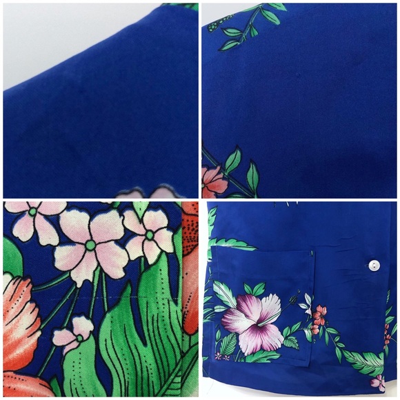 SOLD Lauhala Vintage Hawaiian Button Down Shirt Blouse - Picture 7 of 8